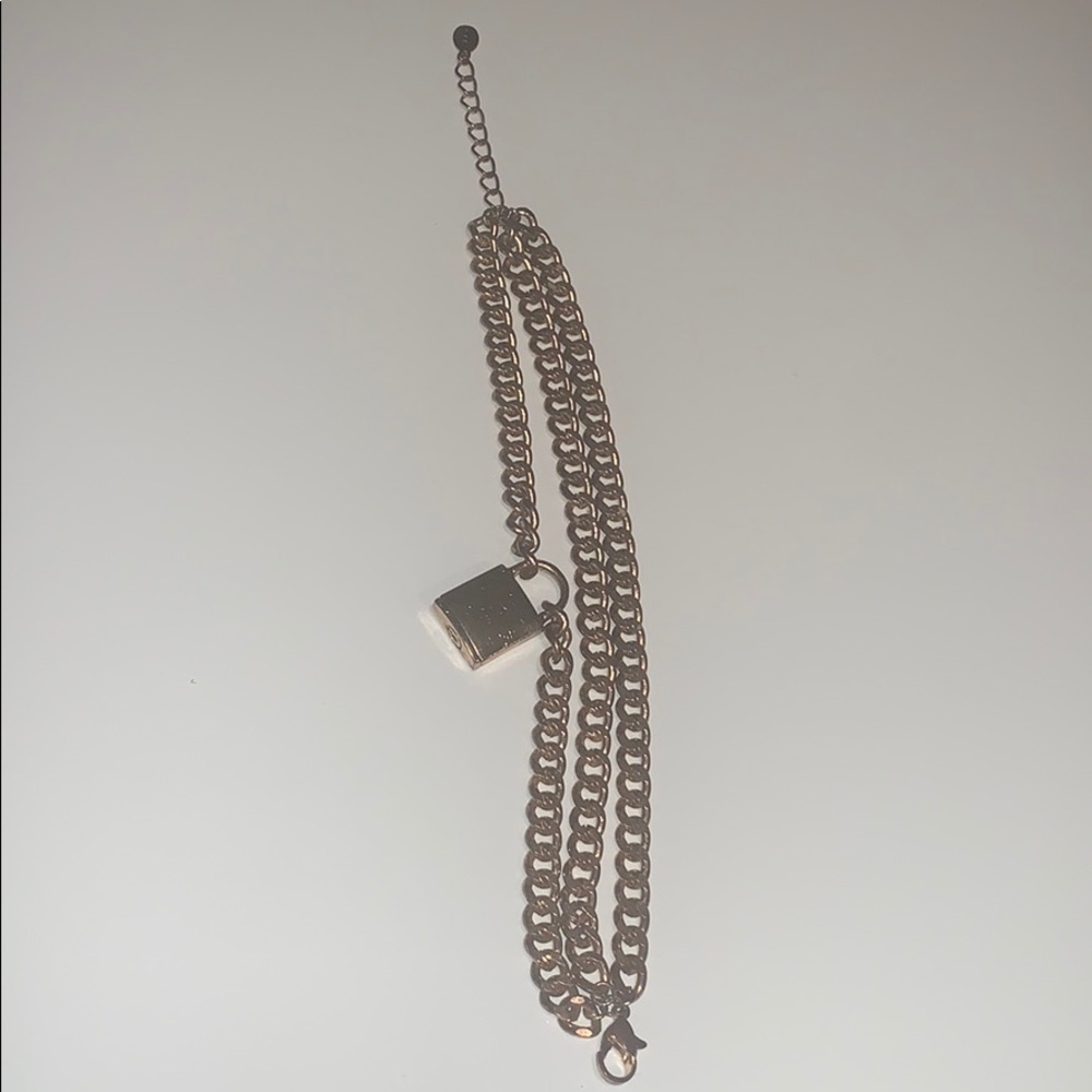 Gold chain with lock